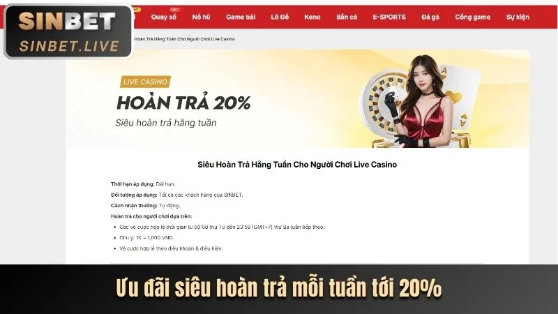 Ưu đãi hoàn trả tiền cược hàng tuần tại xoso66 bet, biểu tượng hoàn tiền và các môn thể thao.